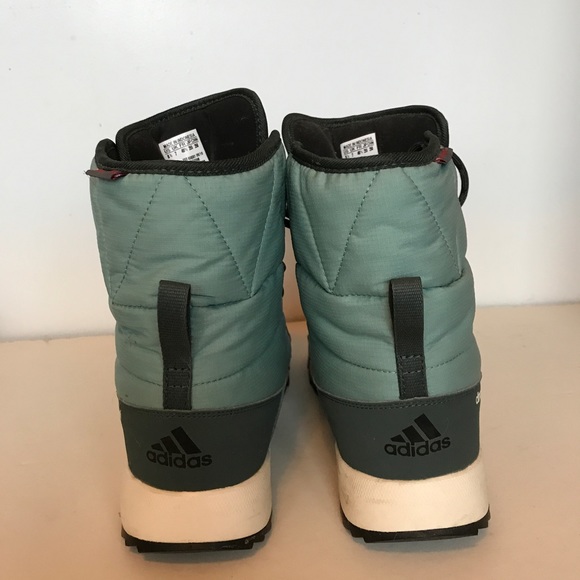 adidas Green and Black Winter Boots Size 8.5 Great Condition ♡ - Picture 3 of 7